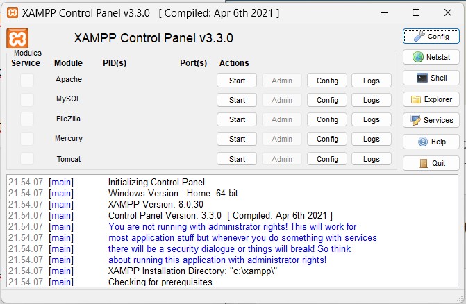 cara menjalankan xampp